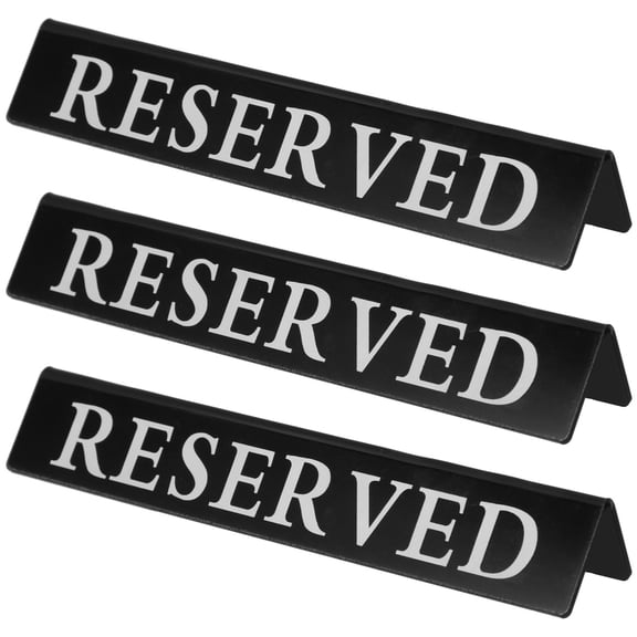 DRAFIDEEP 3Pcs Acrylic Reserved Sign for Tables Seating Arrangement in Colors
