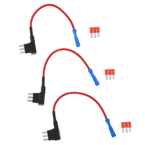 DRAFIDEEP 3Pcs Car Power Tap Adapter with Plastic Alloy Construction, Secure Circuit Expansion, Dash Camera Installation