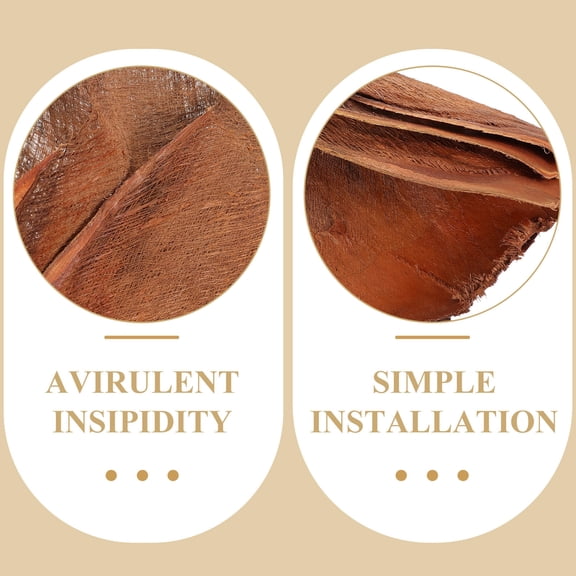 DRAFIDEEP Natural Coconut Bark Decorative Pieces for Home Water Pipes, 3-Pack Rustic Accents