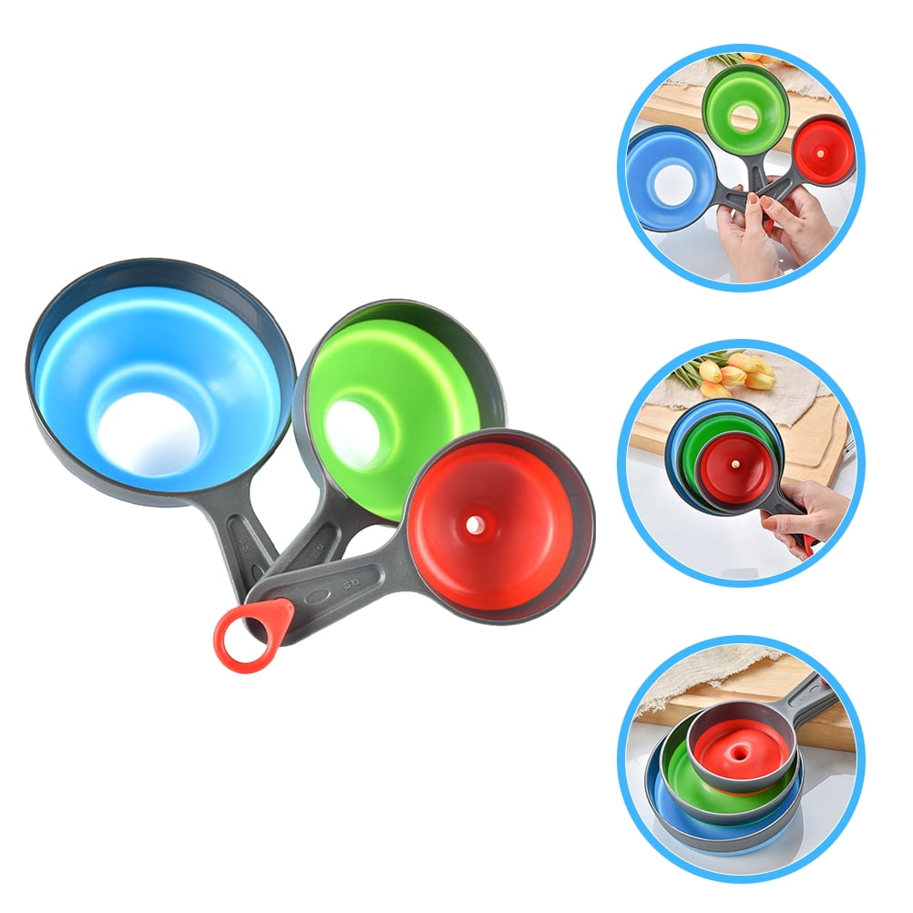 Fuunels DRAFIDEEP 3Pcs Liquid Dispensing Funnels for Kitchen Use Rubber Plastic ...