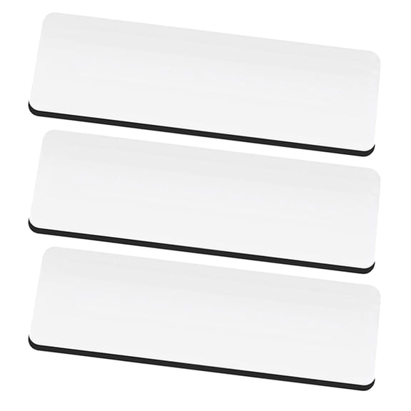 DRAFIDEEP 3-Piece Lightweight White Name Badges with Clip Back, Easy Replacement for Training, Office, Events