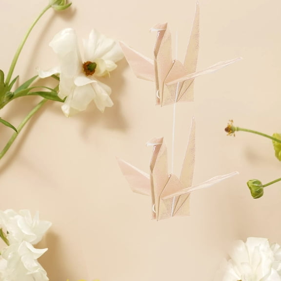 DRAFIDEEP 3Pcs Multi Color Decorative Paper Cranes for Wedding Party Photo Props in Outdoor Events