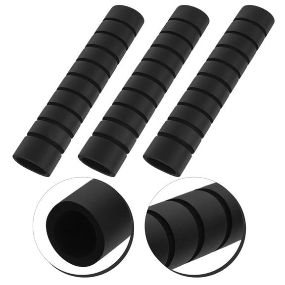 DRAFIDEEP 3Pcs Protective Black Pull-Up Bar Grip Cover Non-Slip Sponge Sleeve for Power Lifting