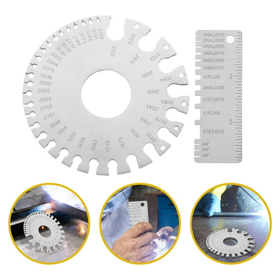 DRAFIDEEP 3Pcs Steel Thickness Measuring Tool Welding Gauge Certified For Experienced Welders