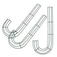 DRAFIDEEP 3pcs Candy Cane Shaped Wire Wreath for Christmas Decoration ...