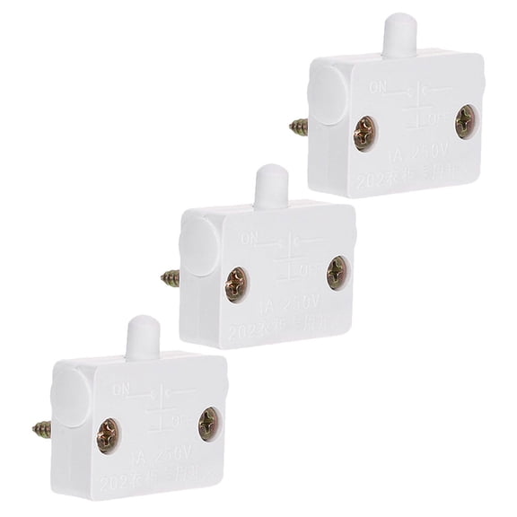 DRAFIDEEP Cabinet Door Light Switch White ABS, Sturdy and Durable for Closet Use