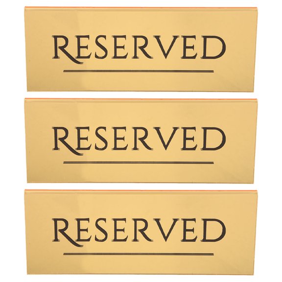 DRAFIDEEP 3pcs Wedding Reserved Signs Acrylic Reserved Signs For Table Reservations Restaurant Use