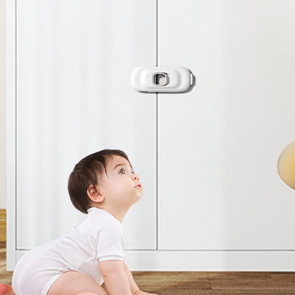 DRAFIDEEP 4-Pack White Child for Cabinets and Drawers, Adjustable Design for Kids and Home Safety