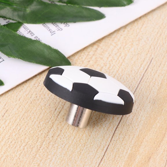 DRAFIDEEP 4-Piece Football Shaped Rubber Drawer Pull Handles with Nails, Decorative Cabinet Knobs for Bedroom Room