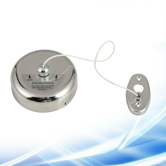 DRAFIDEEP 4 Round Laundry Rope Silver Retractable Wire Rope For Outdoor Use Bathroom Balcony Family 1Pack