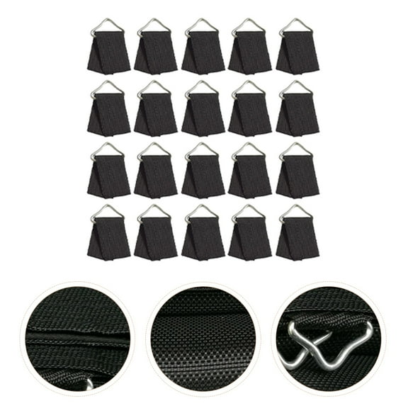 DRAFIDEEP Trampoline Buckles Black Galvanized Surface 40 Sets