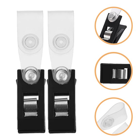 DRAFIDEEP 40Pcs Black Plastic Garden Flag Clips Windproof Stoppers for Secure Outdoor Banner Display