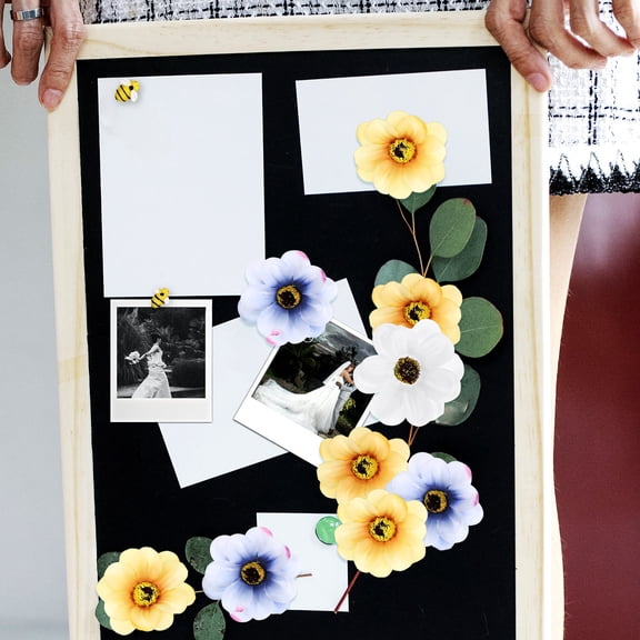 DRAFIDEEP 40 Pieces Multi-Color Fabric Flower Appliques for Sewing, Crafting, and Floral Decoration with Soft Texture