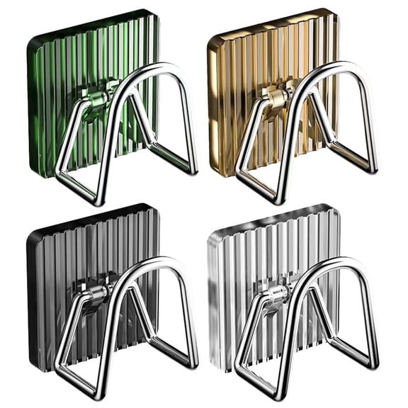 DRAFIDEEP 4Pcs Adhesive Sponge Holder with Certified Stainless Steel for Kitchen