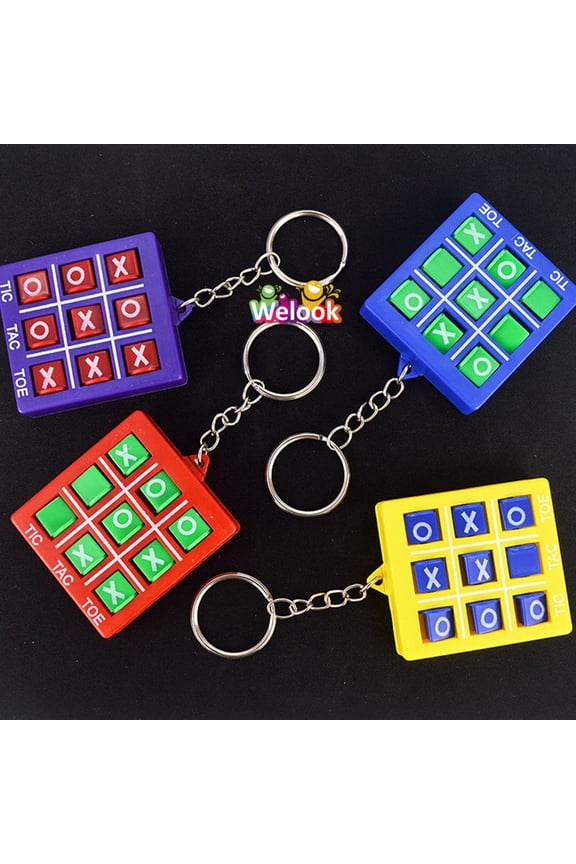 4Pcs Assorted Color Chess Keyrings Portable Hanging Key Chains for Travel and Daily Use