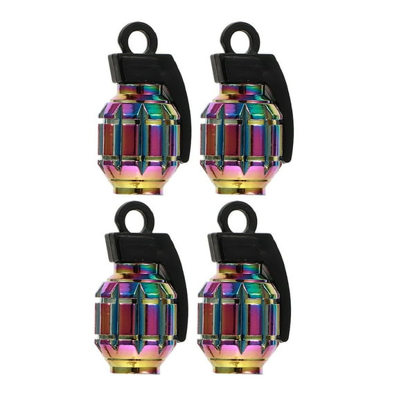 DRAFIDEEP 4Pcs Car Rim Valve Caps Stainless Steel Dustproof for Daily Driving