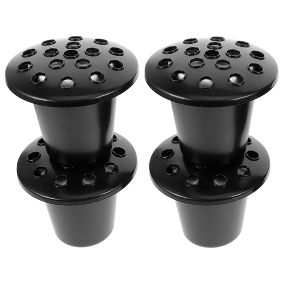 DRAFIDEEP 4Pcs Cemetery Flower Holder Plastic Memorial Grave Vase for Outdoor Parties
