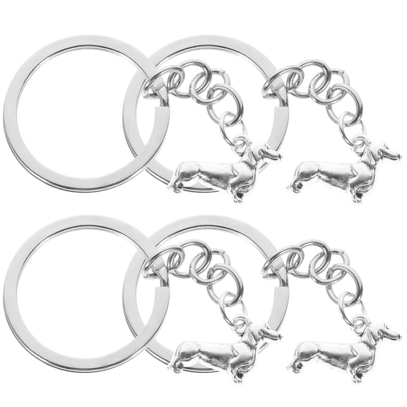 DRAFIDEEP 4-Pack Dog Keychains for Backpacks, Handbags, and Family Members - Cute Pet Accessories