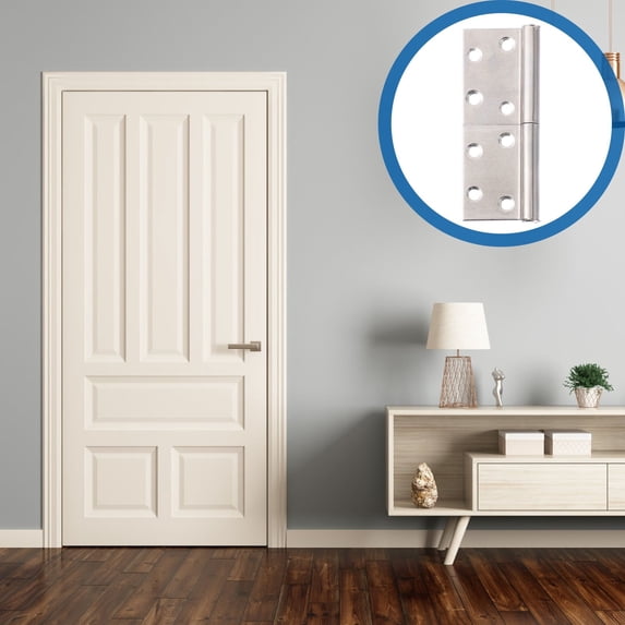 DRAFIDEEP 4Pcs Durable Hinges for Commercial Restroom Door Hinge Silver