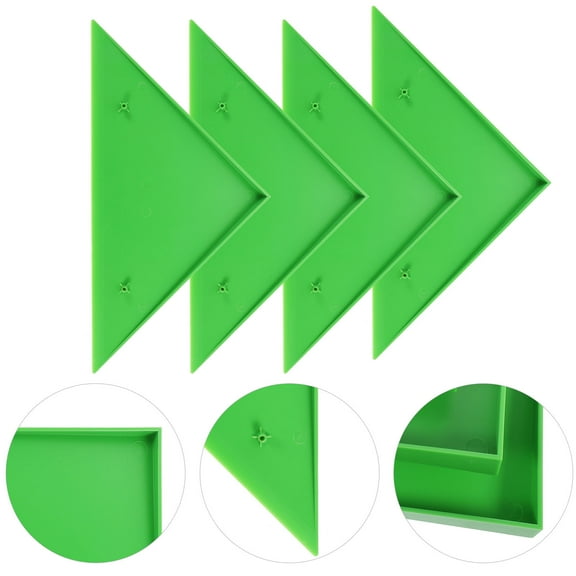 DRAFIDEEP 4Pcs Foosball Table Corners Abs Green Anti-Scratch Easy to Clean for Table Football 12.8x9x0.8in