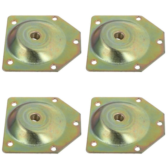 DRAFIDEEP 4Pcs Furniture Leg Angled Mounting Plate 6.9X6.6X0.12Cm 2.71X2.59X0.05 Inch For Diy Fixing