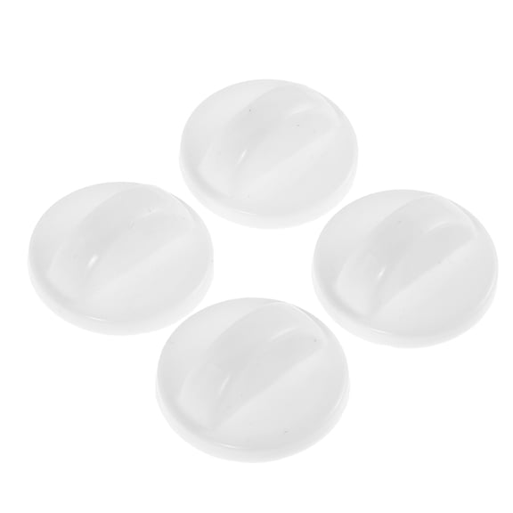 DRAFIDEEP 4Pcs Heater Control Knob Replacement for Stoves Fans and Ovens White Plastic Rotary Switch Buttons