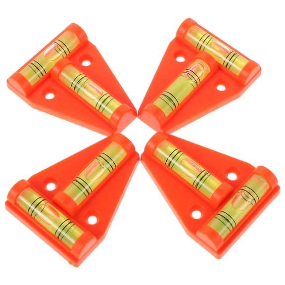 DRAFIDEEP 4-Pack High Precision Orange Acrylic RV Level Bubbles for Trailer and Camper Measurement Tool
