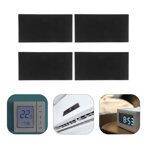 DRAFIDEEP 4Pcs Led Cover Stickers For Controllers Black Color Light Dimming Indoor Usage