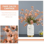 DRAFIDEEP 4Pcs Lifelike Artificial Wintersweet Flower Orange Branch Like Faux Flower Arrangement 57x10in