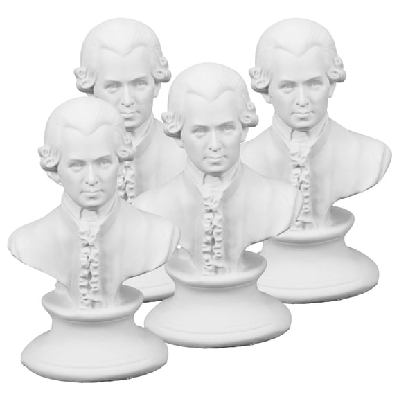 DRAFIDEEP 4Pcs Mini Plaster Statue Crafts Musician Bust Ornament for Collectors
