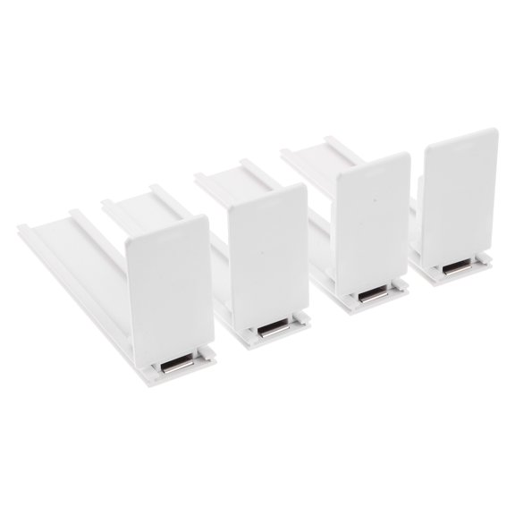 DRAFIDEEP 4Pcs Plastic Automatic Shelf Pusher White for Drinks and Snacks Retail Display System