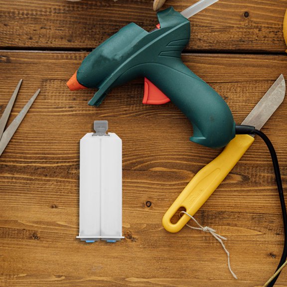 DRAFIDEEP 4Pcs Plastic Epoxy Glue Mixing Tubes White Reusable Tubes for Versatile Application and Storage