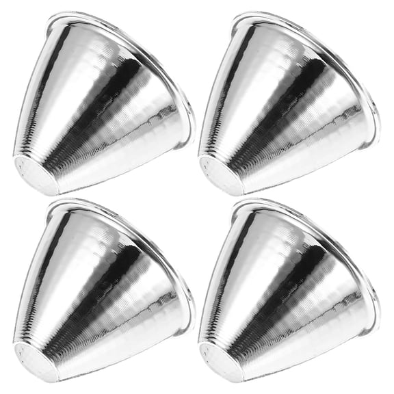 DRAFIDEEP 4Pcs Plated Silver LED Spotlight Reflector Cup Aluminum Metal Replacement for Improved Flashlight Illumination