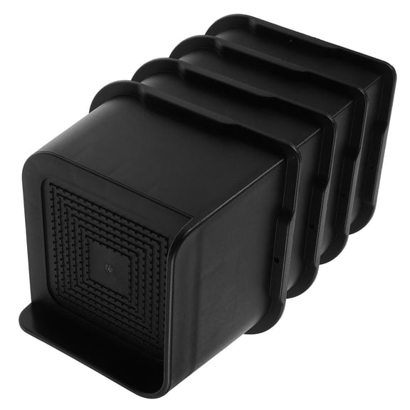 DRAFIDEEP 4-Pack Rubber Furniture Lifters for Beds, Fridges with Floor and Stability, 15.5x15.5x9.7 cm