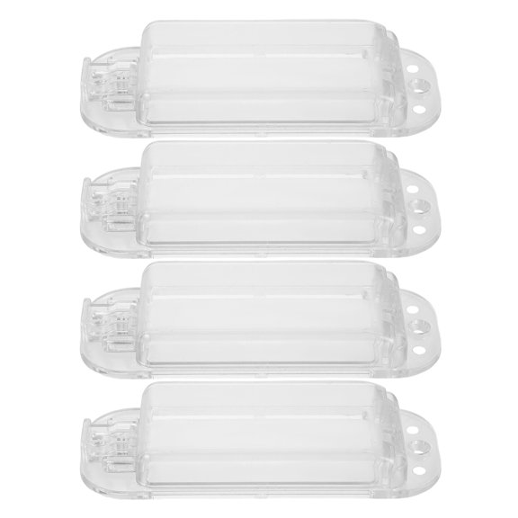 DRAFIDEEP 4Pcs Slim Transparent Light Switch Cover Plate for Home Stylish Decorator Wall Plates