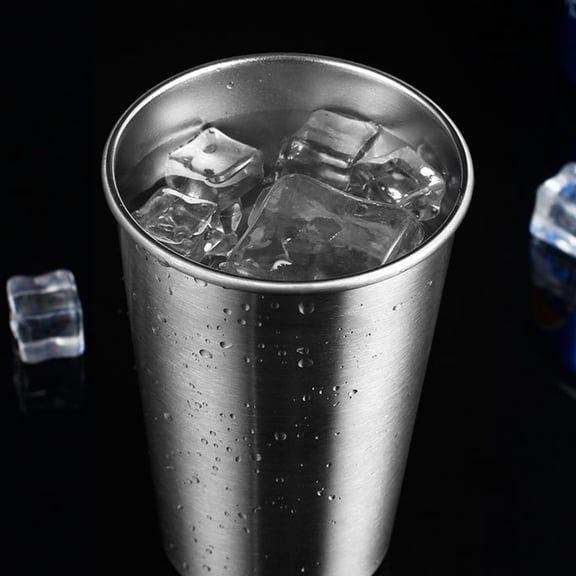 DRAFIDEEP 4Pcs Stainless Steel Coffee Mug Silver Vacuum Insulated Cup for Holding Hot and Cold Drinks