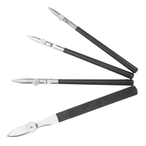 DRAFIDEEP 4Pcs Straight Draw Pen Set for Painting Art with Adjustable Features Black