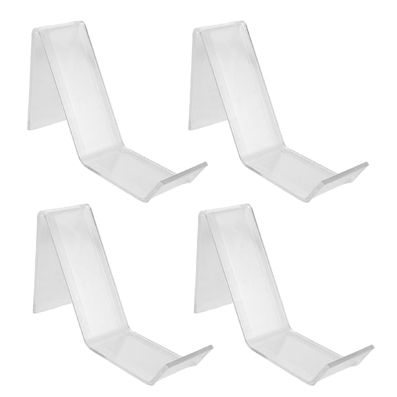 DRAFIDEEP Set of 4 Transparent Acrylic Shoe Display Stands, Scratch-Resistant Organizer for Retail Store Shelves