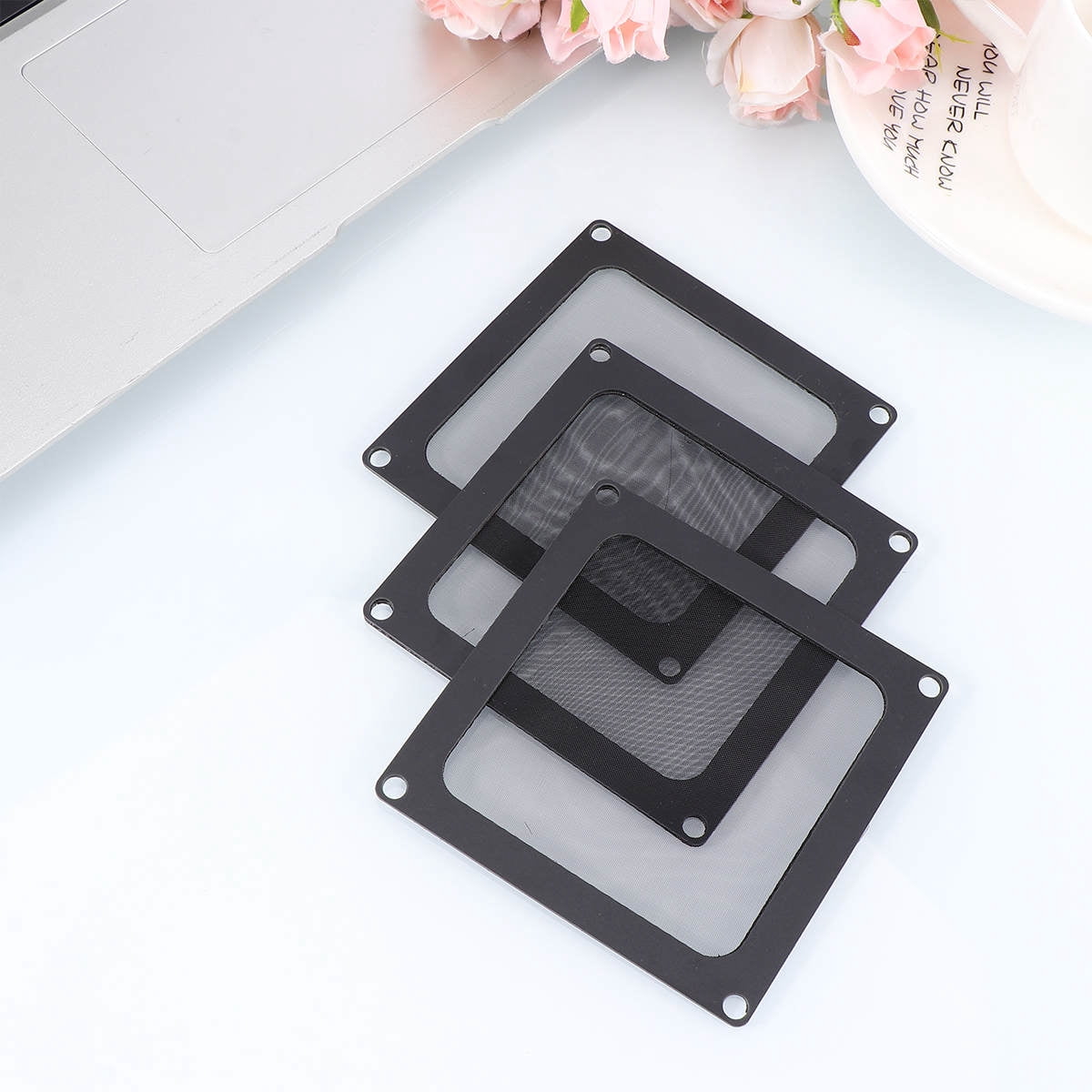 DRAFIDEEP 4-Pack Black PVC Computer Fan Mesh Filters 9x9cm for Cooling ...
