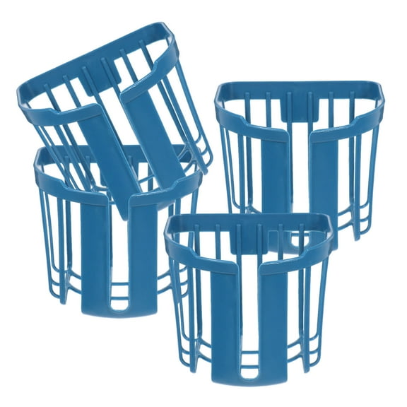 DRAFIDEEP 4pcs Garden Railing Planters With Hooks Plastic Blue For Gardeners Outdoor Decor