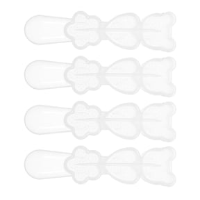 DRAFIDEEP 4-Pack Transparent Rice Molds with Cute Design, Plastic Onigiri Maker for Adults and Kids