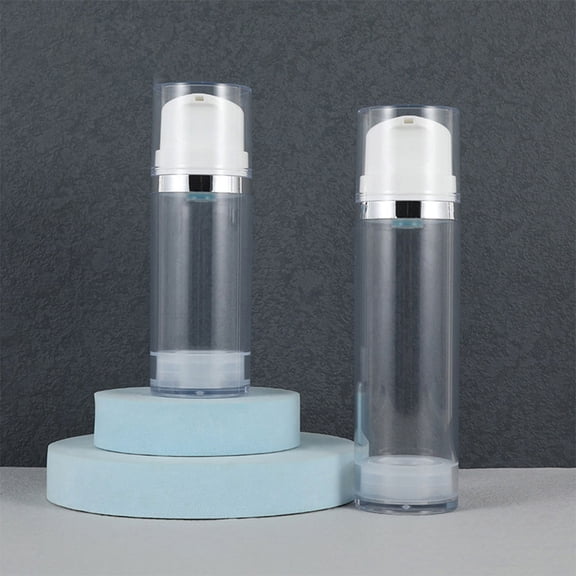 DRAFIDEEP 4pcs Transparent Travel Lotion Pump Bottles for Easy Dispensing 50ml Plastic Storage Containers