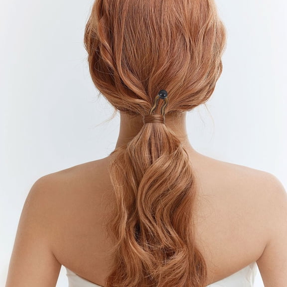 DRAFIDEEP Set of 4 Vintage U-Shaped Hairpins with Decorative Embellishments, Assorted Colors Acrylic Hair Accessories for Daily Use