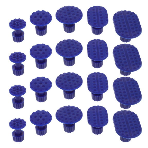 DRAFIDEEP 5 Sets Car Body Fixer Kit Dent Puller Tab Kit Blue Plastic For Professional Mechanics 1.57*0.79*0.79in