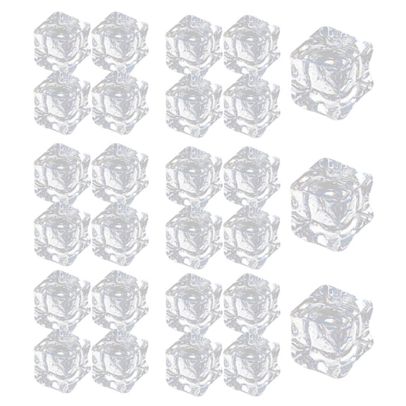 DRAFIDEEP Realistic Acrylic Ice Cubes Irregular Shape for Daily Life 50Pcs
