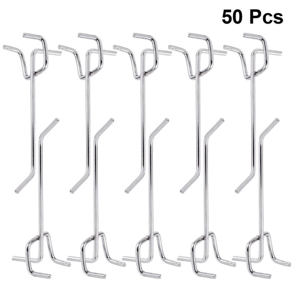 DRAFIDEEP 50Pcs Pin Board Hooks Iron Silver Classic Triangular Design for Home