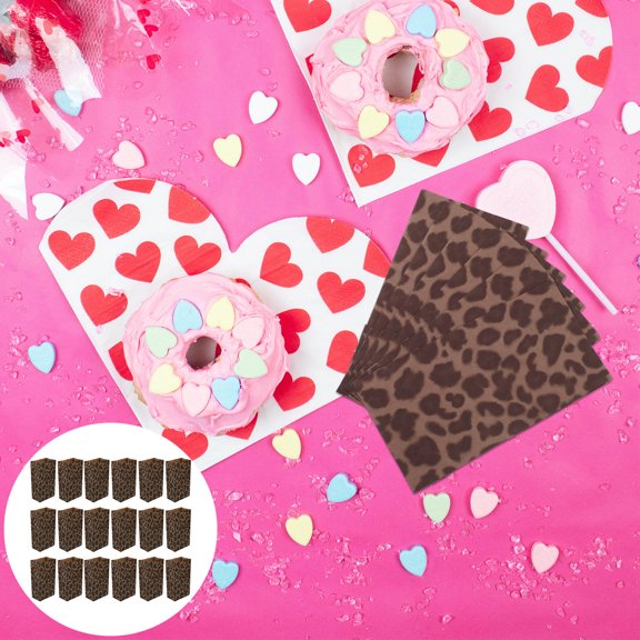 DRAFIDEEP Packaging Bags Leopard for Party and Holiday 50Pcs 9.04X4.72X2.95in
