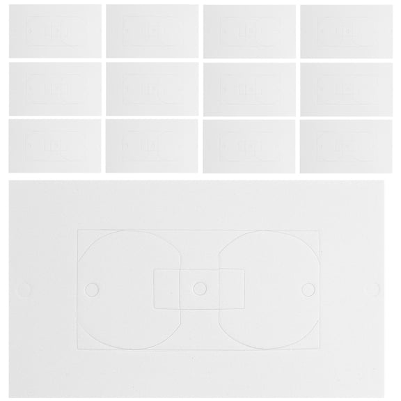 DRAFIDEEP 50Pcs White Socket Outlet Pads for Home Wall Insulation and Outlet Draft Sealing