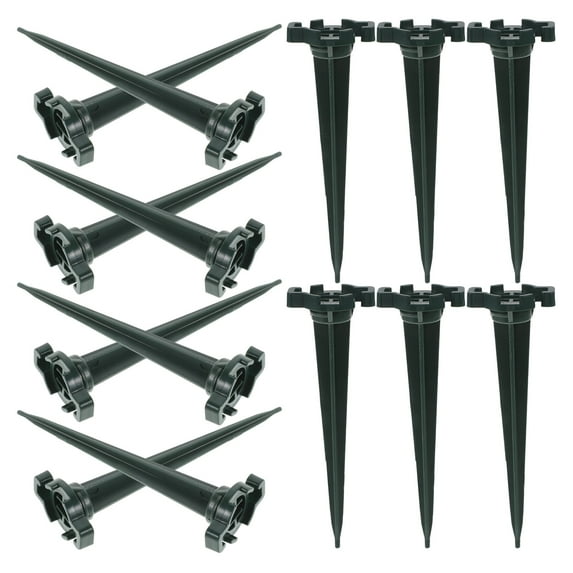 OUNONA 50Pcs Weather Resistant Plastic Garden Light Stakes Easy Install Ground Spikes for Yard Pathway Illumination