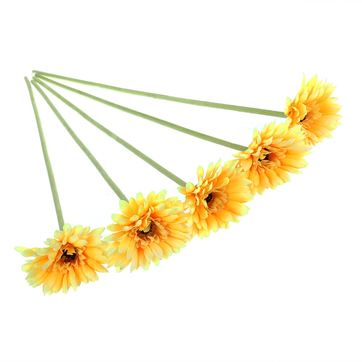 DRAFIDEEP 5Pcs Yellow Artificial Daisy Flowers Fabric and Plastic for ...